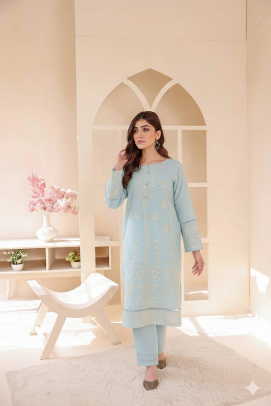 2 Piece – Embroidered Cotton Suit 35 - Nishat Creative Store