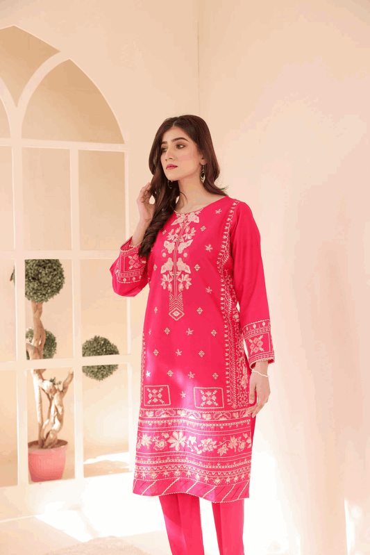 2 Piece – Embroidered Cotton Suit 38 - Nishat Creative Store