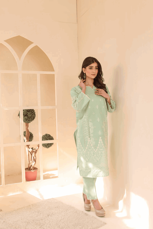 2 Piece – Embroidered Cotton Suit 42 - Nishat Creative Store