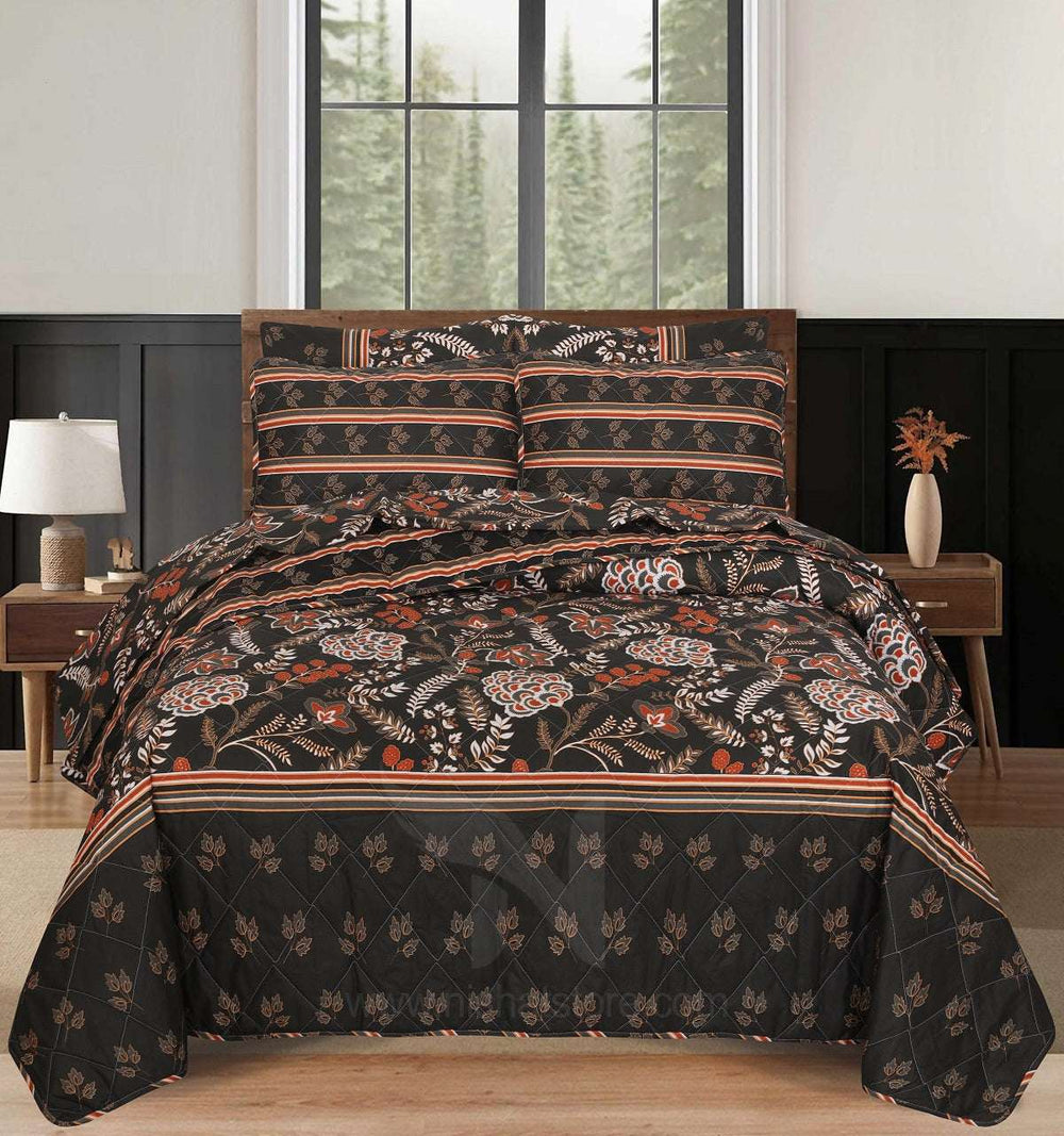 Quilted Comforter Set 6 Pcs Design 1008