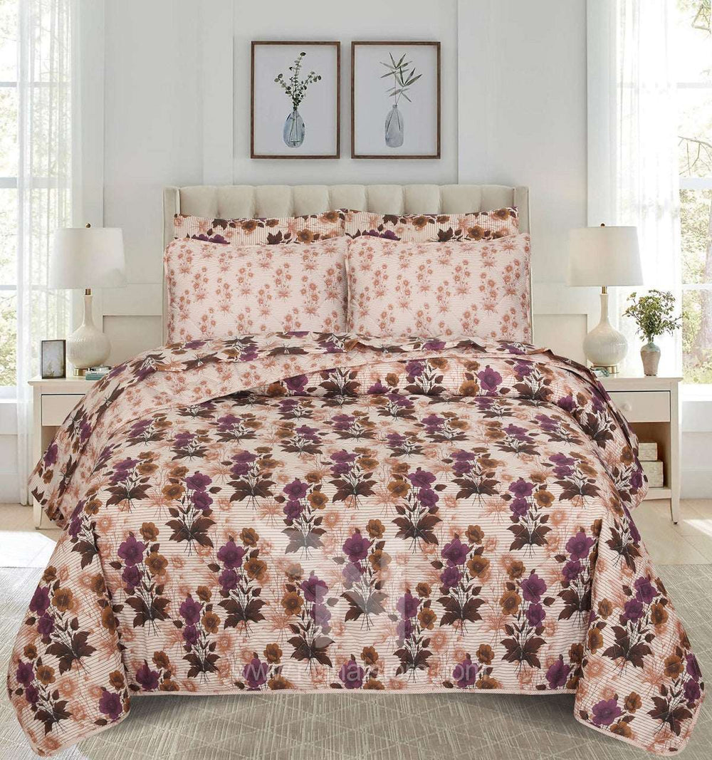 Quilted Comforter Set 6 Pcs Design 1009