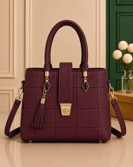 Classic chcekered Pattern Handbag