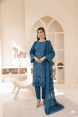 3 Piece – Embroidered Cotton Suit 17 - Nishat Creative Store