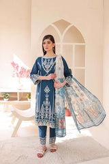 3 Piece – Embroidered Cotton Suit 20 - Nishat Creative Store