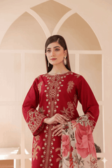 3 Piece – Embroidered Cotton Suit 26 - Nishat Creative Store