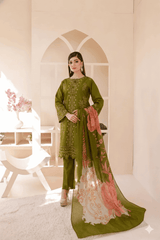 3 Piece – Embroidered Cotton Suit 27 - Nishat Creative Store