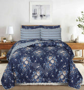 Quilted Comforter Set 6 Pcs Design 1019
