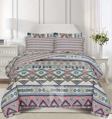 Quilted Comforter Set 6 Pcs Design 1016