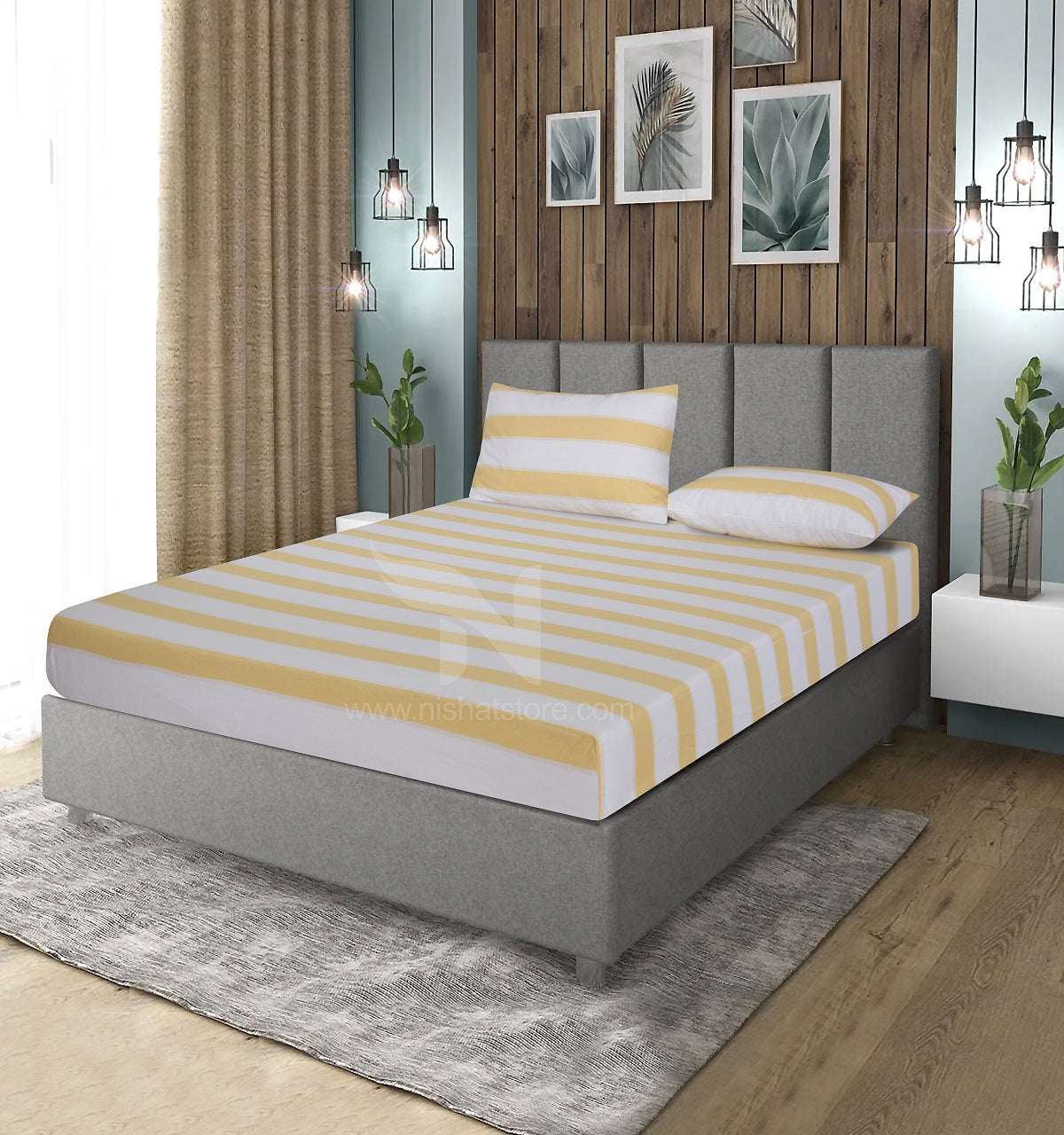 Fitted Double Bed Sheet DS# 398