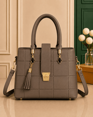 Classic chcekered Pattern Handbag
