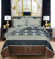 Quilted Comforter Set 6 Pcs Design 986