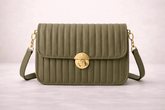 Elegant Dark grayish Brown Pleated Crossbody Bag