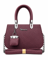 Skyway Woven Texture Top Handle Satchel Bag
