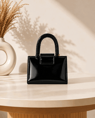 Glossy Charm Top Handle Bag