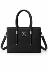 Classic Black Vegan Leather Satchel