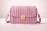 Elegant Purple Pleated Crossbody Bag