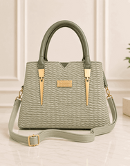 D.BERRY Quilted Leather Satchel