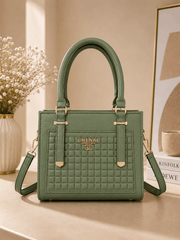 The Noir Grid Tote Bag