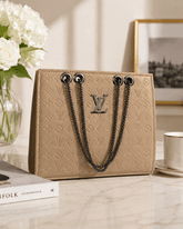 Embossed LV Monogram Tote Bag