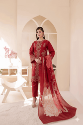 3 Piece – Embroidered Cotton Suit # 26