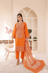 3 Piece – Embroidered Cotton Suit # 19