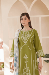 3 Piece – Embroidered Cotton Suit # 23