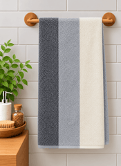 Tri Color Striped Bath Towel