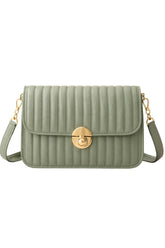 Elegant Green Pleated Crossbody Bag