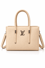 Beige Vegan Leather Satchel - Nishat Creative Store