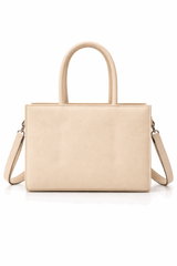 Beige Vegan Leather Satchel - Nishat Creative Store