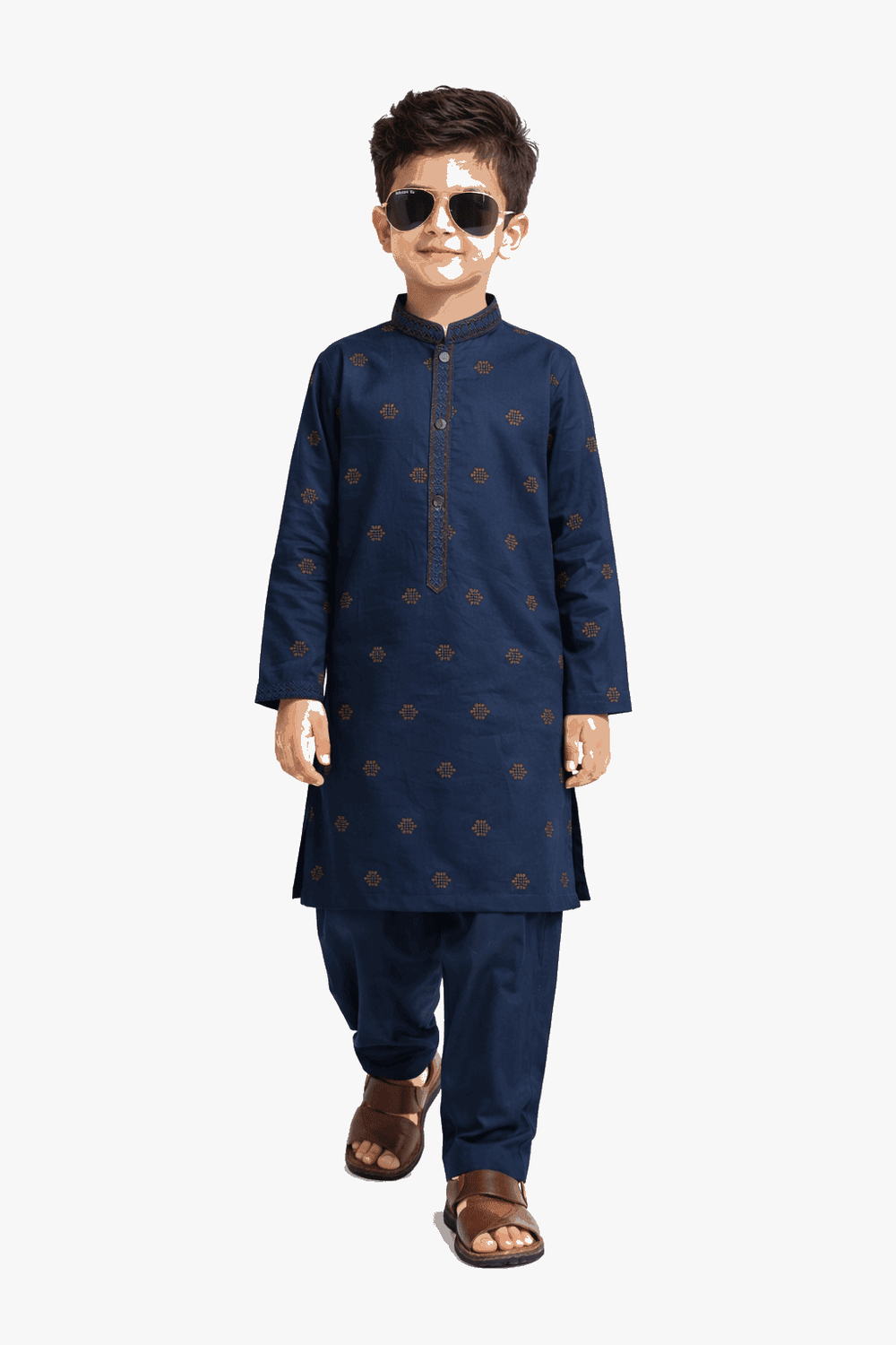Boy Embroidered Printed Shalwar Kameez KDC 021 - Nishat Creative Store