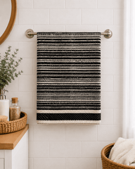 Classic Cotton Bath Towel with Stripe Border - Nishat Creative Store