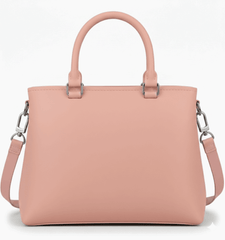 Dual-Handle Crossbody Bag with Black Stripe and Bow - Nishat Creative Store