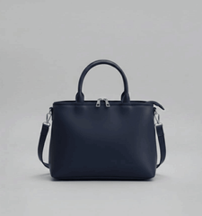 Dual-Handle Crossbody Bag with pink Stripe and Bow - Nishat Creative Store