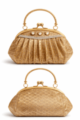 Elegant Champagne Gold Clutch - Nishat Creative Store