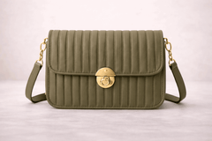 Elegant Dark grayish Brown Pleated Crossbody Bag - Nishat Creative Store