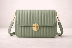 Elegant Green Pleated Crossbody Bag - Nishat Creative Store