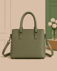 Elegant Pleated Leather Top-Handle Handbag - Nishat Creative Store