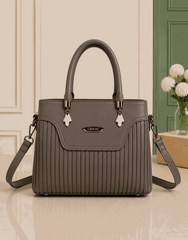 Elegant Pleated Leather Top-Handle Handbag - Nishat Creative Store