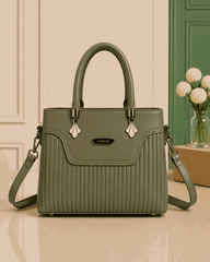 Elegant Pleated Leather Top-Handle Handbag - Nishat Creative Store