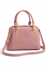 Elegant Shimmer Top-Handle Satchel –Pink - Nishat Creative Store