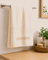 Embroided Linear Border Bath Towel - Nishat Creative Store