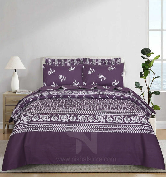Floral Quilt Cover 6 Pcs Design #262 - Nishat Creative Store