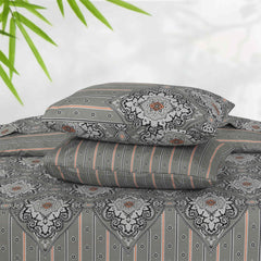 Floral Reversible Cotton Quilt Cover 6 Pcs Design 197 - Nishat Creative Store