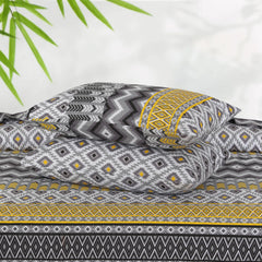 Floral Reversible Cotton Quilt Cover 6 Pcs Design 199 - Nishat Creative Store