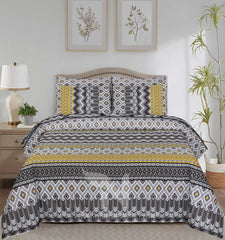 Floral Reversible Cotton Quilt Cover 6 Pcs Design 199 - Nishat Creative Store