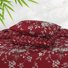 Floral Reversible Cotton Quilt Cover 6 Pcs Design 205 - Nishat Creative Store