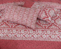 Floral Reversible Cotton Quilt Cover 6 Pcs Design 207 - Nishat Creative Store