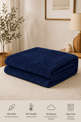 Fluffy Stripe Ac Blanket Double NCS 208 - Nishat Creative Store