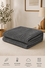 Fluffy Stripe Ac Blanket Double NCS 209 - Nishat Creative Store